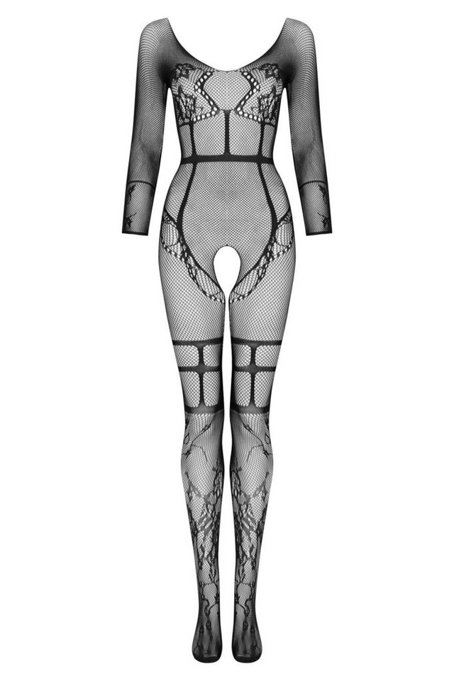 Beauty Night Fashion Bodystocking Catsuit Lorna schwarz Bodystocking langarm Netz 20 DEN (1 St) von Beauty Night Fashion