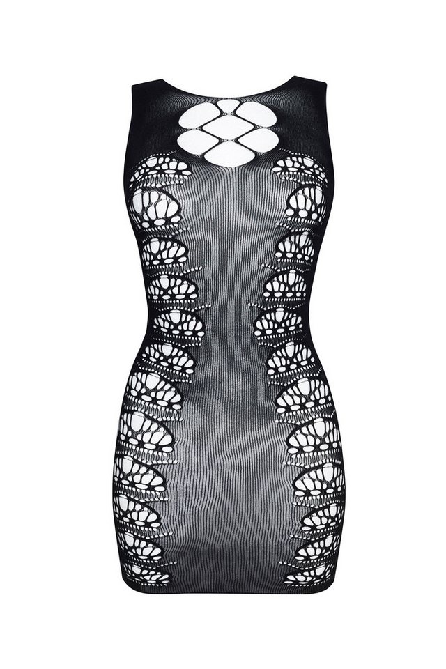 Beauty Night Fashion Netzkleid Netzkleid Paola schwarz transparent elastisch Minikleid (2-tlg) von Beauty Night Fashion