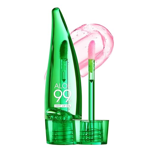 Aloe Vera Lip Oil, Hydrating Lip Glow Lip Tint, Tag und Nacht Lippenpflege Transparent Natural Lip Gloss Lip Balm,Long Lasting Moisturizing Enhancer Lip Care Shine Lip Oil (1) von Beauty Searcher