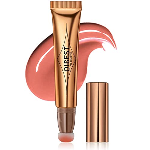 Flüssige Kontur Beauty Wand, Gesichts Highlighter und Bronze Stick mit Kissen Applicator befestigt, Schimmer lange anhaltende seidige Creme Gesicht Highlighter Bronze Make-up Stick (02# Creme-Rosa) von Beauty Searcher