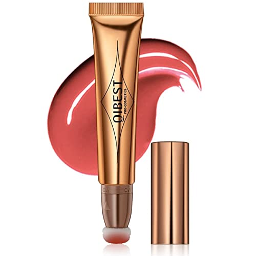 Flüssige Kontur Beauty Wand, Gesichts Highlighter und Bronze Stick mit Kissen Applicator befestigt, Schimmer lange anhaltende seidige Creme Gesicht Highlighter Bronze Make-up Stick (03# Pfirsich) von Beauty Searcher