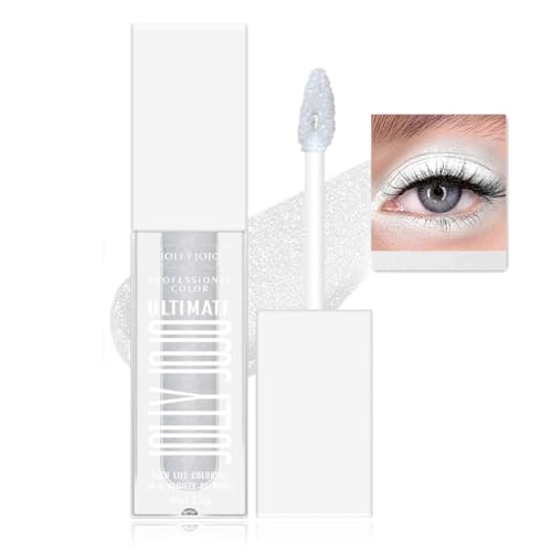 Flüssiger Lidschatten, schimmernder Glitzerlidschatten, Highlight zum Aufhellen, schnell trocknend, wasserfest, lang anhaltend, Metalle, glitzerndes Augen-Makeup (01# Komm durch die Kokosnuss) von Beauty Searcher