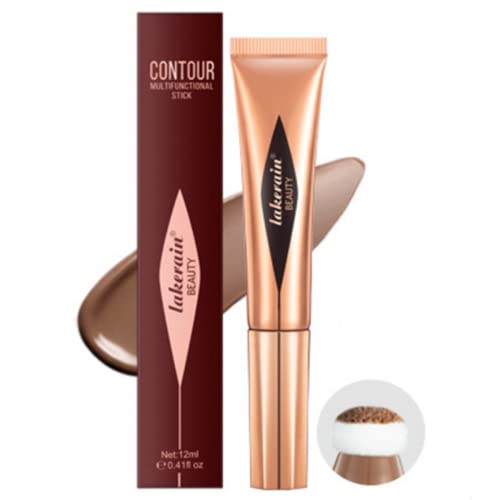 Kontur Schönheitsstab, flüssiger Gesichts Concealer Contouring/Highlighter/Blush Stick mit Kissen Applikator, langanhaltender Shimmer Silky Cream Contour Stick (#05 Konturenstift) von Beauty Searcher