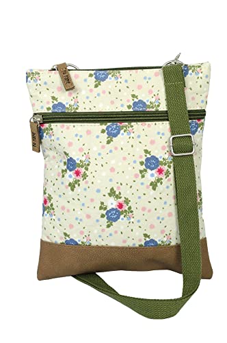 CROSSBAG Tasche, Motiv"Flowers", Farbe Beige Bunt von Beauty Thinxx