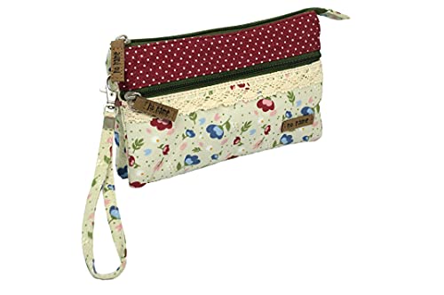 Beauty Thinxx Damen Floral Patchwork-Täschchen, Beige Bunt von Beauty Thinxx