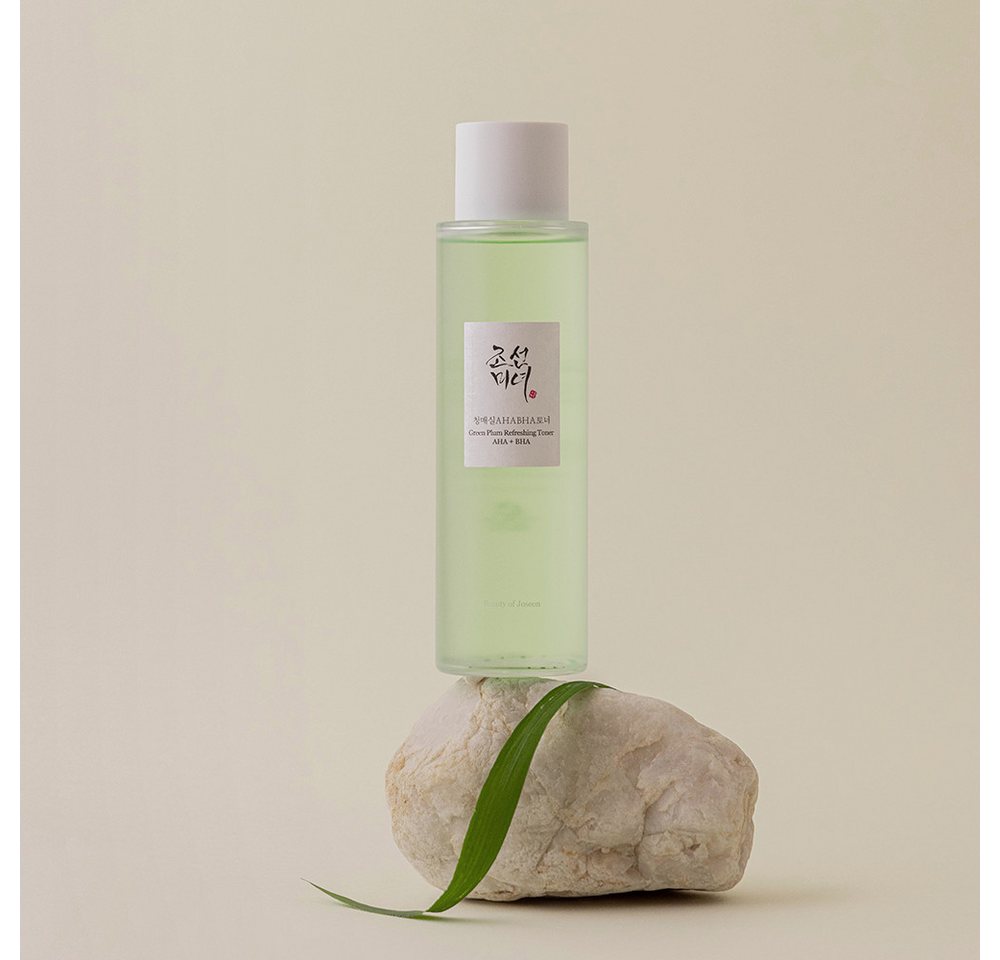 Beauty of Joseon 2-in-1 Gesichtswasser und Peeling Green Plum Refreshing Toner: AHA + BHA, milder Toner mit Plaumenwasser und Mungbohnenextrakt von Beauty of Joseon