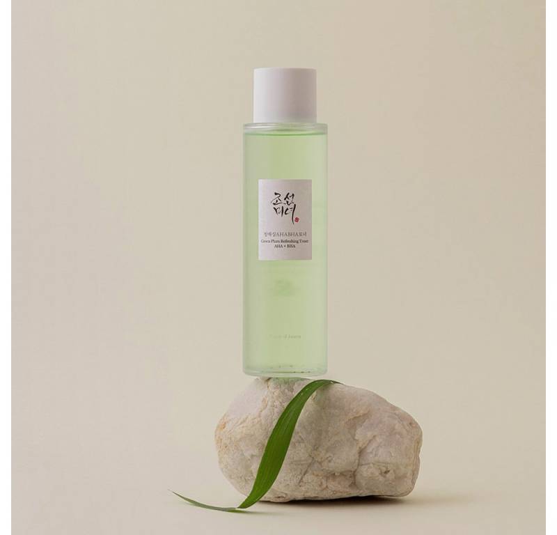 Beauty of Joseon 2-in-1 Gesichtswasser und Peeling Green Plum Refreshing Toner: AHA + BHA, milder Toner mit Plaumenwasser und Mungbohnenextrakt von Beauty of Joseon