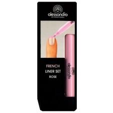 Alessandro French Liner Set Rose Inhalt: French Liner Farbe: Rosa Inhalt: 3,2ml Nagellackstift, Top Coat Nail Polish Farbe: Transparent Inhalt: 5ml Nagellack und Nagelschablone für Nagelspitze. von Beauty & Books