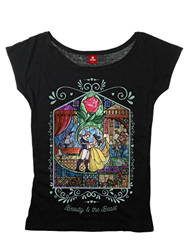 Die Schöne & Das Biest Window Damen-T-Shirt Schwarz, Größe:L Die Schöne & Das Biest Window Damen-T-Shirt Schwarz, Größe:L von Beauty & The Beast