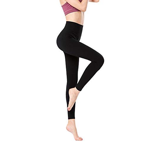 Beauty_yoyo Damen Sport Yogahose Hohe Taille Leggings Lange Blickdicht Sporthose Fitnesshose Streetwear Strumpfhosen Bauchkontrolle von Beauty_yoyo