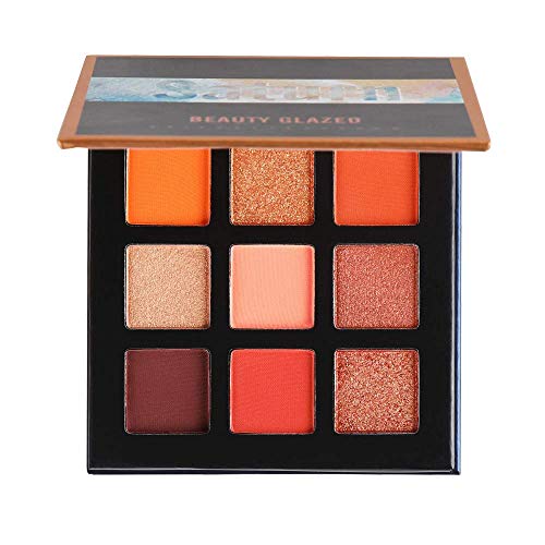 Beauty Glazed 9 Farben Schimmer Matt Lidschatten Palette, Stark Pigmentierte Lidschatten Palette Makeup Palette (2) von Beauty Glazed