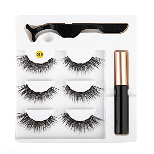 Magnetic Eyeliner Falsche Wimpern Kit Leicht zu tragen Quick Dry Liquid Eyeliner Magnetic Eyeliner Falsche Wimpern Magnetic Liquid Eyeliner Falsche Wimpern Pinzette Set # 19 von Beauty Glazed