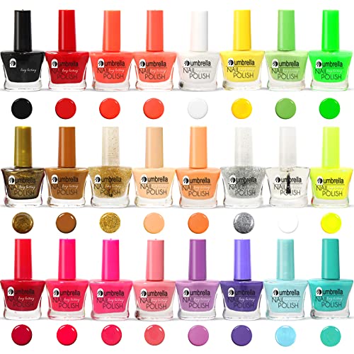 24х Langanhaltender Nagellack Set 24 Moderne Farben 11ml Advanced Long Wearing Formula Bright Nail Polish Set von Beauty4Britain