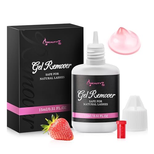 Beauty7 Wimpernentferner für extensions wimpernextension entferner Gel wimpernextension remover wimpern lösemittel lash glue entferner Professionelles Gel entferner kunstwimpern 15ml Rosa von Beauty7