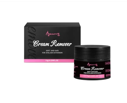 Beauty7 Wimpernkleber Entferner Cream Wimpernverlängerungslöser Beige Wimpernkleber Lösemittel wimpern extension Entferner Remover Cream 15ml von Beauty7