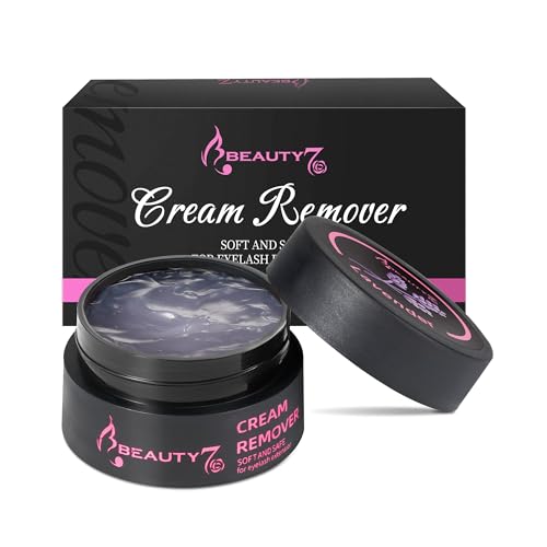Beauty7 Wimpernkleber Entferner Cream Wimpernverlängerungslöser Violett Wimpernkleber Lösemittel wimpern extension Entferner Remover Cream Wimpernkleber-Entferner 5ml Duft: Lavendel von Beauty7
