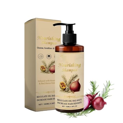 3-in-1 Pflegeshampoo, Batana Oil & Rosemary & Onion, Natürliches Zwiebel-Rosmarin Haaröl, Feuchtigkeit und Tiefenreparatur für Trockenes, Geschädigtes Haar, für Frauen und Männer (1 pc, 1) von BeautyBloom