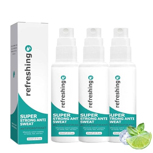 Antitranspirant Spray, Anti Schweiß bei Hyperhidrose mit Langzeitschutz, Schwitzen am Kopf, Schwitzige Hände I Anti Transpirant für Männer & Frauen (3) von BeautyBloom