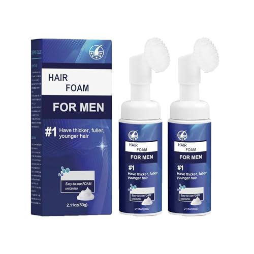 Männer Haarpflege-Schaum (60g) - Volumen & Stärke für Volleres Haar mit Natürlicher Formel, Pflegender Feuchtigkeitsschaum bei Haarausfall für alle Haartypen (1, 2 pc) von BeautyBloom