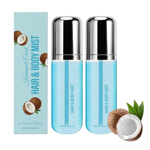 Süßem Kokosmilch Vanille Haar & Körper Spray - Pflegendes Duftspray für Frauen und Männer, Langzeitparfüm mit Feuchtigkeitspflege für Haut & Haare (1, 2 pc) von BeautyBloom