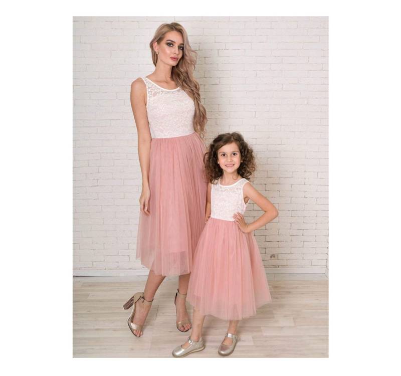 Passende Rosa Spitze Tutu Kleider Mutter Tochter Set von BeautyNaturalDesign