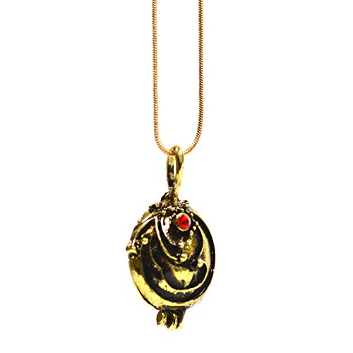 Beaux Bijoux Vampire Diaries inspirierter Elena Gilbert Eisenkraut-Anhänger Kristall Edelstein Antik-Halskette Medaillon Gold in Geschenkbox von Beaux Bijoux