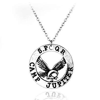 Camp Jupiter Adler SPQR Halskette - Das letzte olympische Camp Half-Blood Eagle-Innen-Anhänger in Geschenkbox von Beaux Bijoux