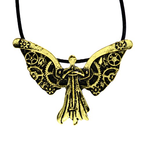The Mortal Instruments City of Bones Tessa's Uhrwerk Angel Halskette mit Anhänger, Motiv: Engel-Muskat-Fray von Beaux Bijoux