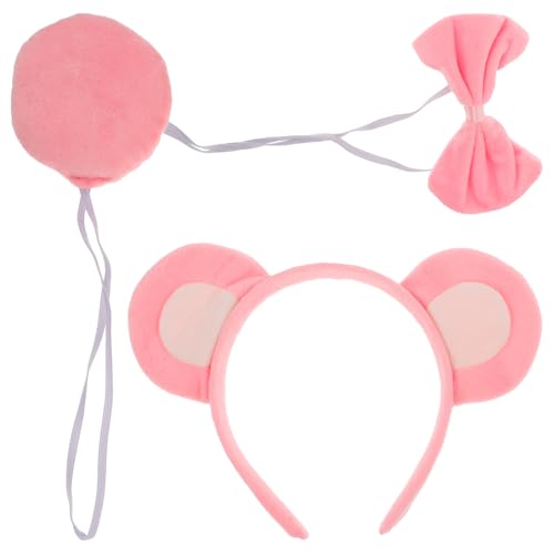 Beavorty Set Aus Stirnband und mit Bärenohren Aus Plüsch Entzückende Kopfbedeckung mit Tierohren für Erwachsene und Kostüme für Jungen und Mädchen von Beavorty
