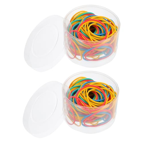 Beavorty 2 Kisten Farbiger Gummiring Webbänder Praktische Gummiringe Kleinkindgummibänder Für Haare Langlebige Seile Haar Gummibänder Haarringe Aus Gummi Mädchen Maschinenzubehör Pvc Mini von Beavorty