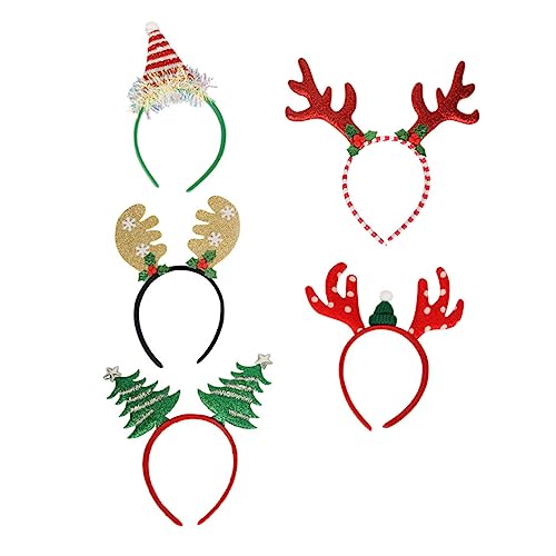 Beavorty 5-teiliges Weihnachts-haarspangen-set Für Kinder Süße Weihnachtsbaum-stirnband-dekorationen Weihnachts-haar-accessoires Für Geburtstagsfeiern Den Alltag von Beavorty