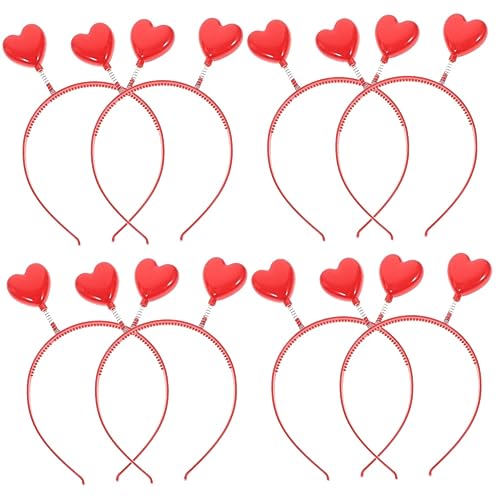 8 Stk liebe Stirnband rotes Zubehör Pailletten-Stirnband Zubehör für Kinder Party-Foto-Requisiten rotes Haarlametta Valentinstag Kostümzubehör valentinstag kopfschmuck Partyzubehör von Beavorty