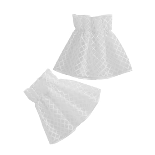Beavorty 1 Paar Bündchen mit Spitzenbesatz Ärmel Abdeckung Trendy Rüsche Name Spitzengelenksmanschetten Spitzenmanschette Spitzenarmbänder Lolita-Accessoires Baumwolle Weiß von Beavorty