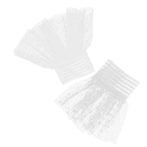 Beavorty Spitzenhandmanschetten Für Damen Abnehmbare Fingerlose Manschetten Aus Spitze Und Chiffon Modisches Kleidungsaccessoire Vielseitig Tragbar von Beavorty