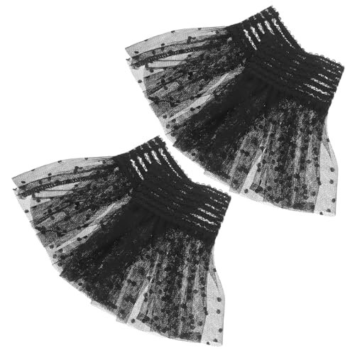 Beavorty 1 Paar Bündchen mit Spitzenbesatz Rüsche Ärmel Szene Handgelenkmanschetten dekorativ Spitzen-Handgelenk-Handschuhe Spitzenarmbänder Handmanschette Chiffon Schwarz Beavorty 1 Paar Bündchen mit Spitzenbesatz Rüsche Ärmel Szene Handgelenkmanschetten dekorativ Spitzen-Handgelenk-Handschuhe Spitzenarmbänder Handmanschette Chiffon Schwarz von Beavorty