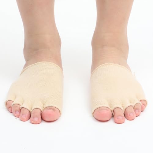 Beavorty 1 Paar Gepunktete Fünf-finger-halbsocken-high-heels Sandalensocken Halbe Socken Für Den Sommer Rutschfeste Halbsocken Socken Mit Fischmaul Damen 70% Baumwolle Fünf Finger von Beavorty