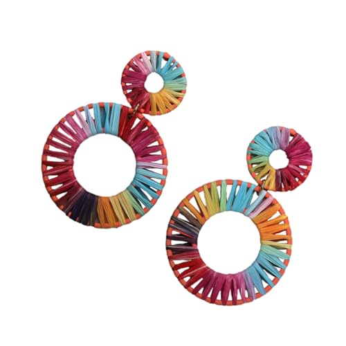 Beavorty Handgefertigte Geometrische Raffia Ohrhänger Kreative Ohrringe Für Frauen Und Mädchen Umweltfreundliche Bunte Dangler Schmuckstücke Beavorty Handgefertigte Geometrische Raffia Ohrhänger Kreative Ohrringe Für Frauen Und Mädchen Umweltfreundliche Bunte Dangler Schmuckstücke von Beavorty