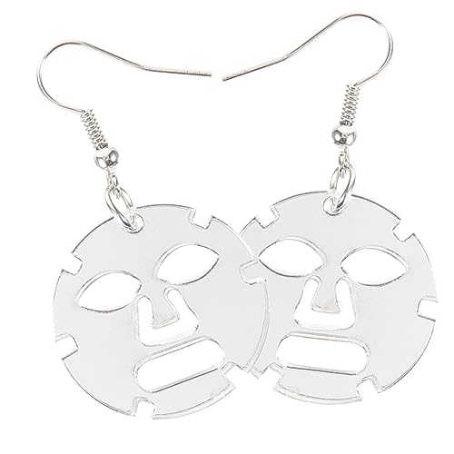 Beavorty 1 Paar Kreative Gesichtsmaske Ohrringe für Damen Statement Dangle Ohrringe für Partys Leicht Komfortabel Langlebig Perfektes für Freunde von Beavorty