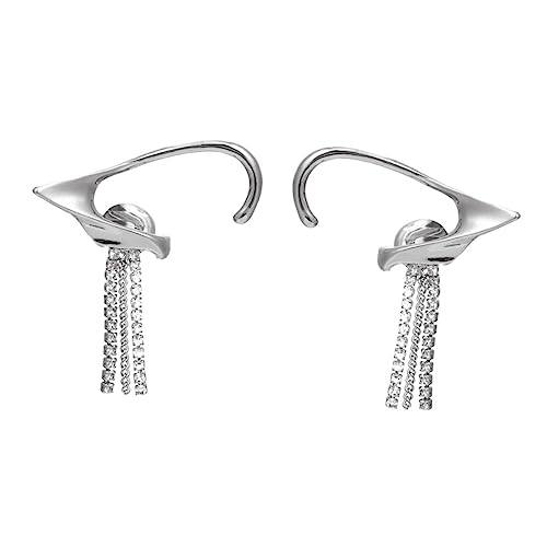 Beavorty Schmetterlings Ohrclips Damen Ohrklemme Glänzende Ohrmanschetten Hypoallergen Piercing Ohrklemme für Alltag und Besondere Anlässe von Beavorty