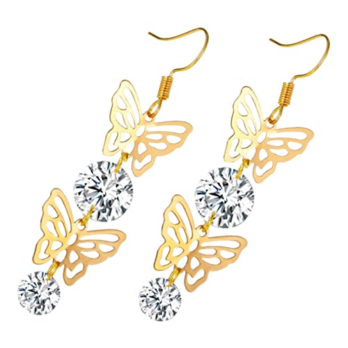 Beavorty 1 Paar Ohrringe im Schmetterlingsdesign Tropf Ohrringe für Frauen Modisches Accessoire für Sommer Partys und Hochzeiten für zu Besonderen Anlässen von Beavorty