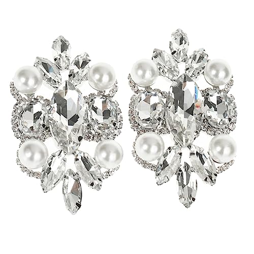 Beavorty 1 Paar Perlen Rhinestone Schuhclips für Damen Schuhverzierung Praktische Schuhschmuck Accessoires mit Funkelndem Design Installieren zu Entfernen von Beavorty