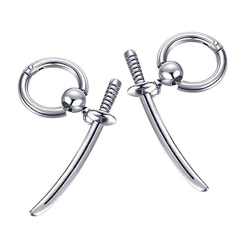 Beavorty 1 Paar Punk Ohrringe Damen Trendige Dangle Ohrstecker für Unisex Retro Hip Hop Langlebig Auffällig für Besondere Anlässe von Beavorty