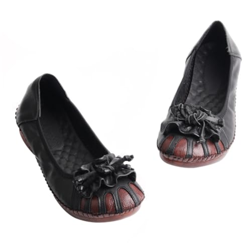 Beavorty 1 Paar Retro Damen Flache Schuhe Rindsleder rutschfeste Freizeit Schuhe Handgefertigte Atmungsaktive Bequeme Slipper Beavorty 1 Paar Retro Damen Flache Schuhe Rindsleder rutschfeste Freizeit Schuhe Handgefertigte Atmungsaktive Bequeme Slipper von Beavorty