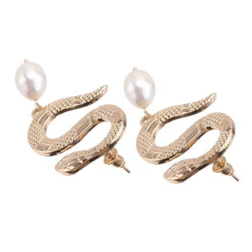 Beavorty 1 Paar Schlangenförmige Hängende Ohrringe für Damen Extravaganter Perlenschlangenschmuck Ohraccessoires für Kreative Stilvolle Ohrhänger mit Beweglichen Elementen Verschenken für Beavorty 1 Paar Schlangenförmige Hängende Ohrringe für Damen Extravaganter Perlenschlangenschmuck Ohraccessoires für Kreative Stilvolle Ohrhänger mit Beweglichen Elementen Verschenken für von Beavorty
