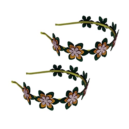 Beavorty St Patrick's Day Kopfschmuck 1 Satz 2St Shengpa Kinderstirnband haarschmuck die Blumen Requisiten Irland Kopfbedeckung Mädchen Kleidung Stoff Kinder Haarschmuck Grün von Beavorty