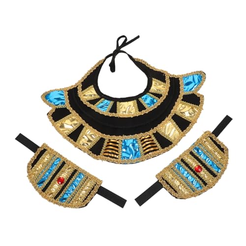 Beavorty 1 Satz Ägyptische Prinzessin -accessoires Kostüm Zubehör Quaste Funkeln Ägyptischer Cosplay-kragen Ägyptische Cosplay-requisite Ägyptische Armbänder Stoff von Beavorty