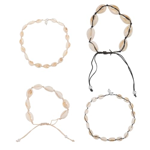 Beavorty 1 Satz Boho Muschelkette für Damen Teiliges Schmuckset mit Weißen Schwarzen Schnüren Handgefertigte Halskette Armbänder für Strand Party Einfache für Sommer Beavorty 1 Satz Boho Muschelkette für Damen Teiliges Schmuckset mit Weißen Schwarzen Schnüren Handgefertigte Halskette Armbänder für Strand Party Einfache für Sommer von Beavorty