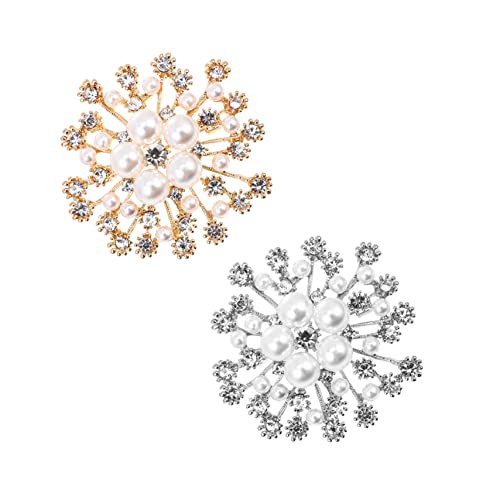 Beavorty 1 Satz Broschen Mit Perlen Für Damen Modeaccessoires Für Festliche Anlässe Weihnachten Besondere Anlässe 2 Stück von Beavorty