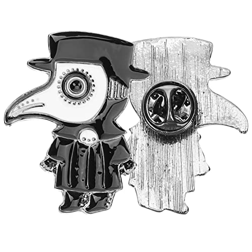 Beavorty 2stücke Plague Doctor Brosche Punk Emaille Anstecknadel Für Kleidung Hüte Und Taschen Schwarzes Design Für Frauen Als Geschenk Für Weihnachten Und Geburtstage von Beavorty