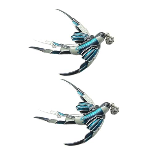 Beavorty 2 Stücke Schwalbenbrosche für Frauen Farbenfrohe Legierungsbrosche mit Kreative Brustnadel für Partys und Festivals von Beavorty